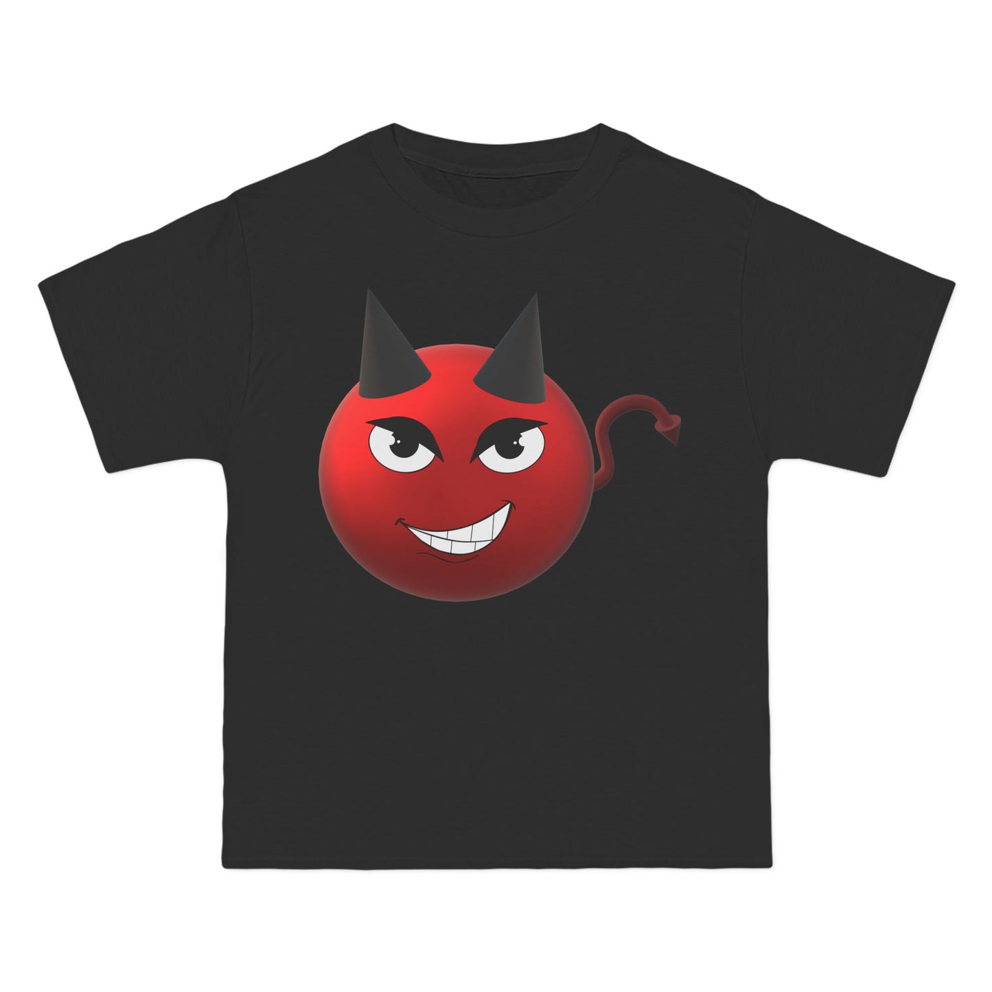 Devil Emoji T-Shirt: (Hanes Beefy-T 100% Preshrunk Cotton Custom Printed by TheGlassyLass.com