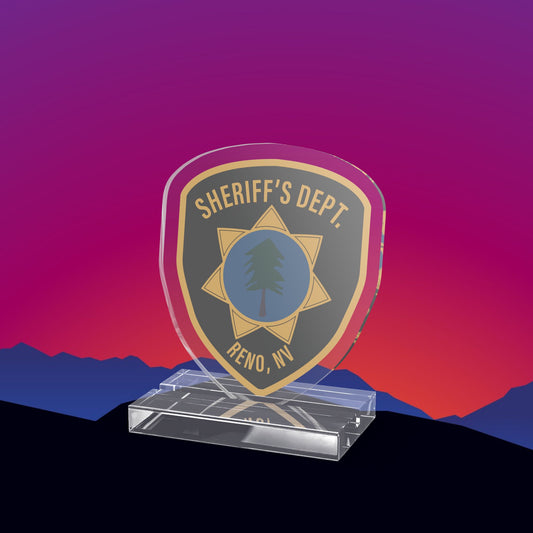 Reno Sheriff's Department Acrylic Standee by TheGlassyLass.com