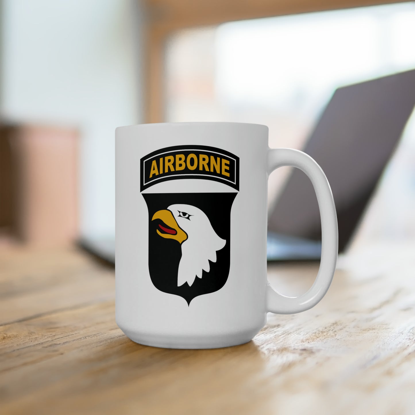 US Army Airborne Coffee Mugs - Double Sided White Ceramic 15oz by TheGlassyLass.com