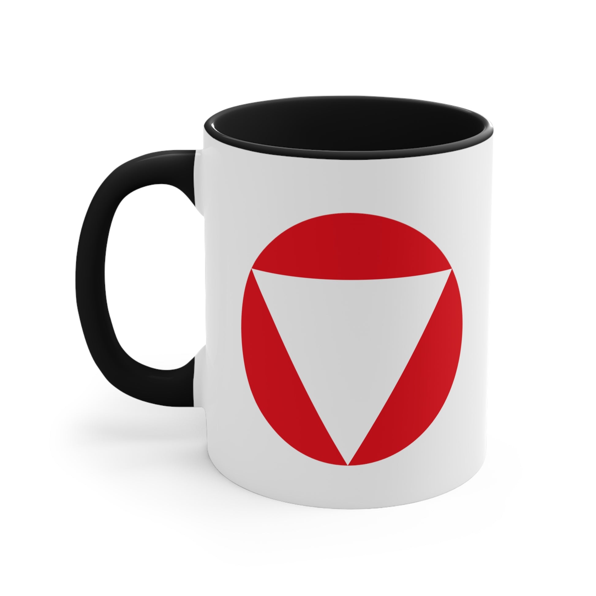 Austrian Air Force Roundel Coffee Mug - Double Sided Black Accent Ceramic 11oz - by TheGlassyLass.com