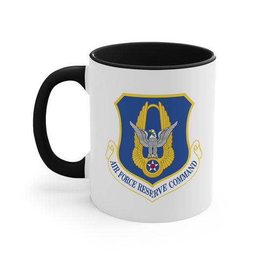Air Force Reserve Command - Double Sided Black Accent White Ceramic Coffee Mug 11oz by TheGlassyLass.com