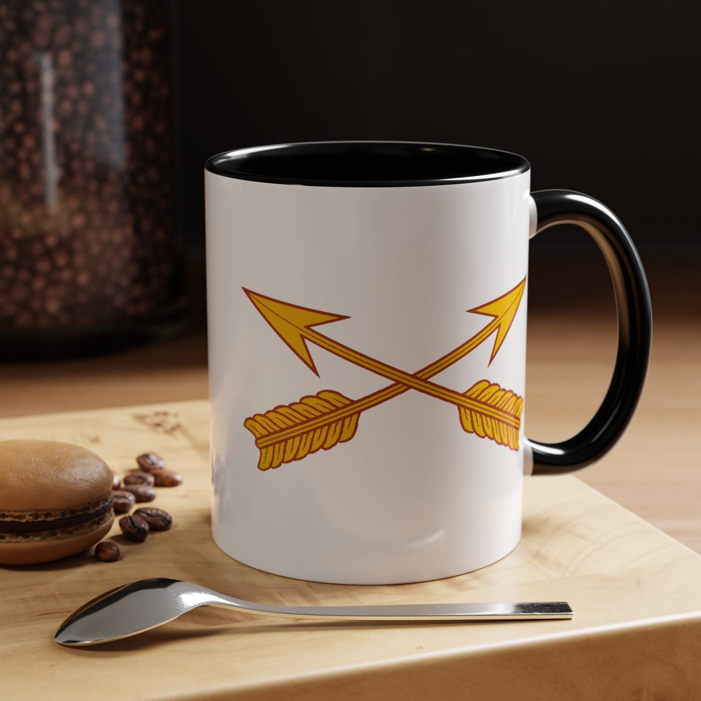 US Army Special Forces Coffee Mug - Double Sided Black Accent White Ceramic 11oz by TheGlassyLass.com