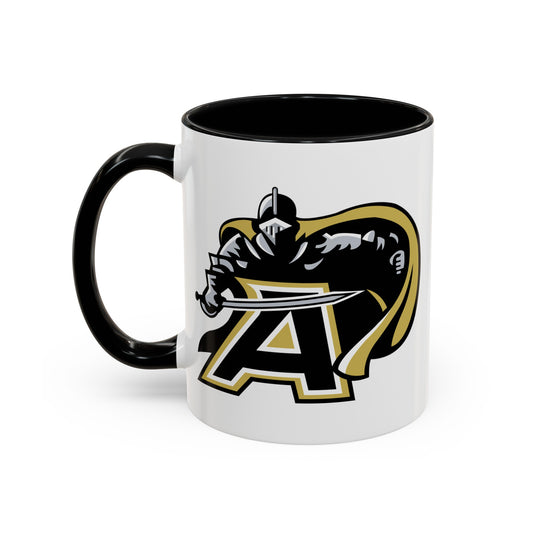 US Army Black Knights - Double Sided Black Accent White Ceramic Coffee Mug 11oz by TheGlassyLass.com