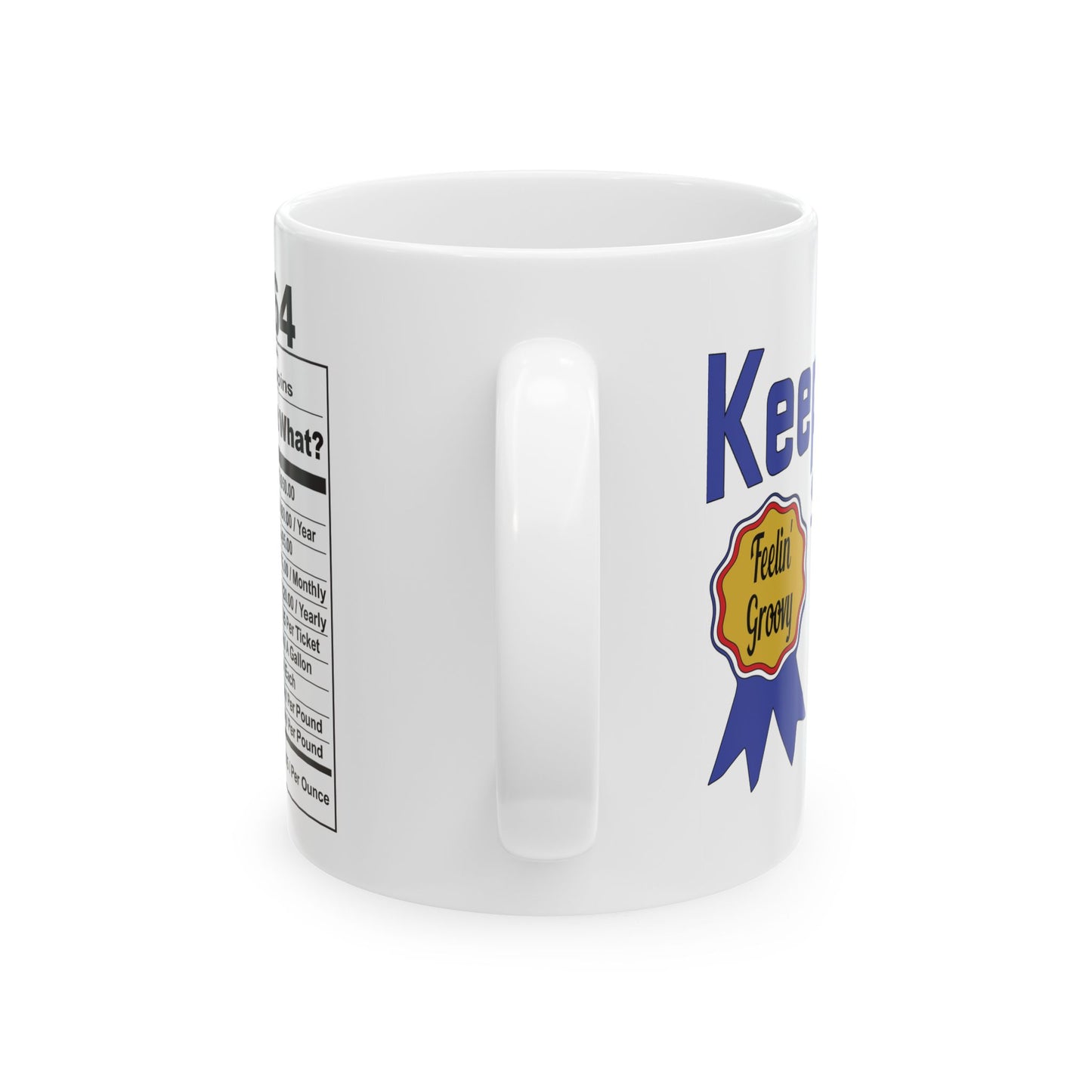 Keepin it Real Since 1964 Coffee Mug - Double Sided Print, White Ceramic, 11oz by TheGlassyLass.com