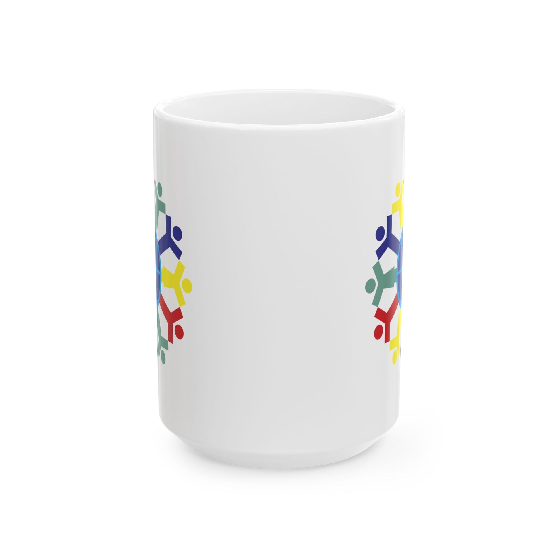 Joy To The World Coffee Mug - Double Sided White Ceramic 15oz by TheGlassyLass.com
