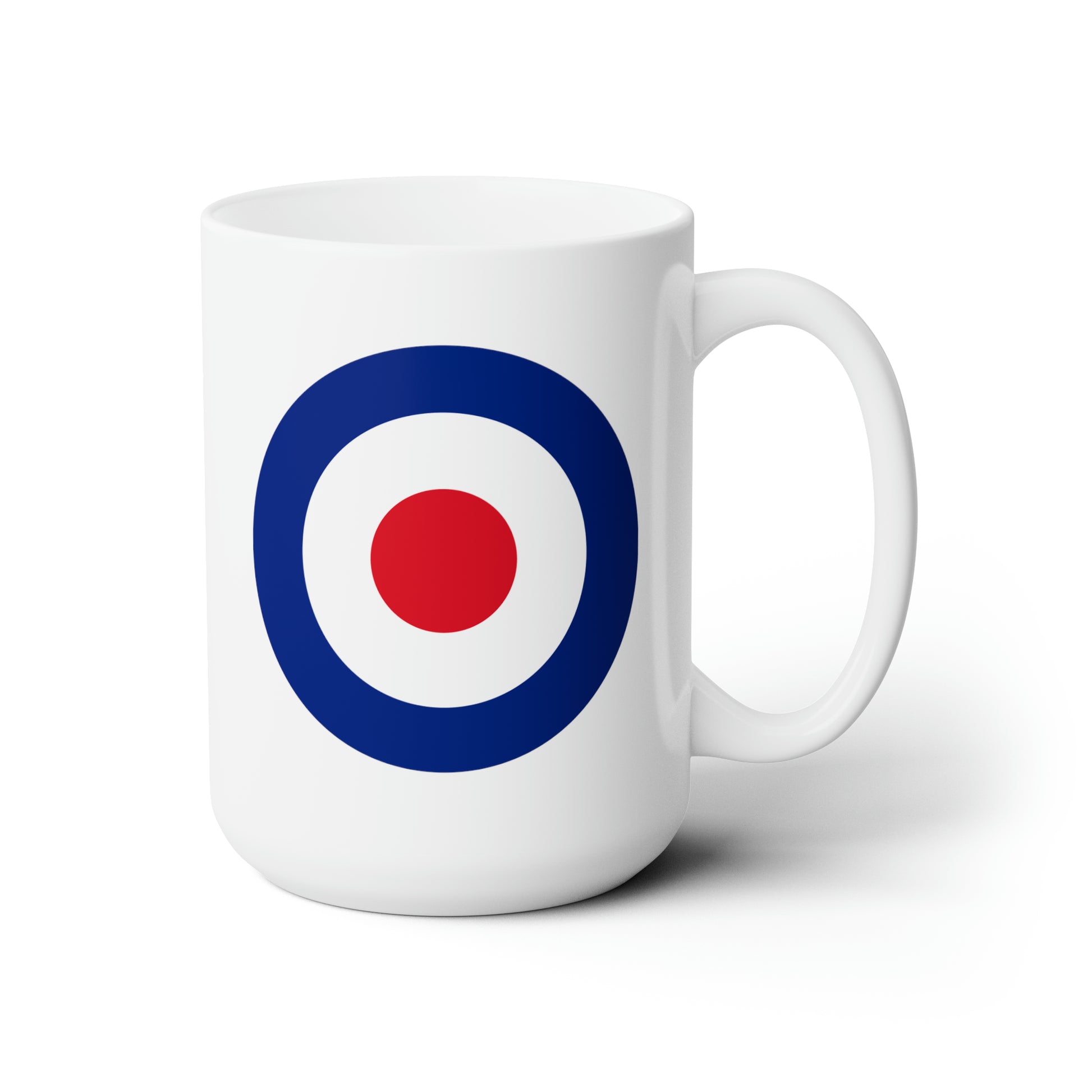 RAF Royal Air Force Roundel Coffee Mug - Double Sided White Ceramic 15oz - by TheGlassyLass.com