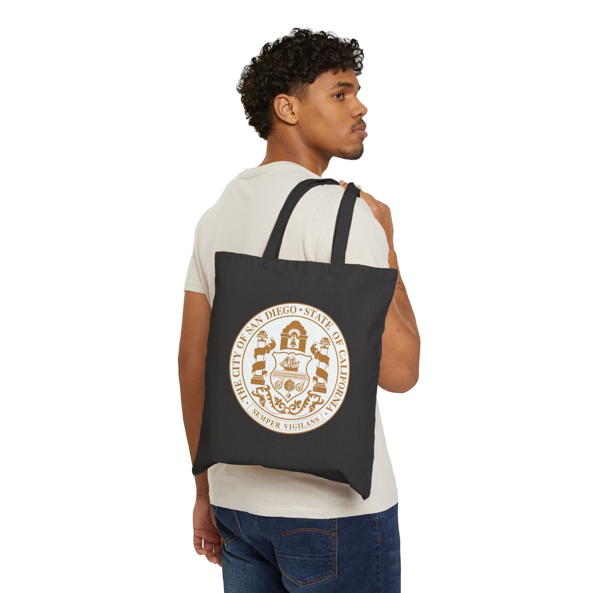 City of San Diego Seal Tote Bag - Heavyweight 100% Cotton Canvas by TheGlassyLass.com