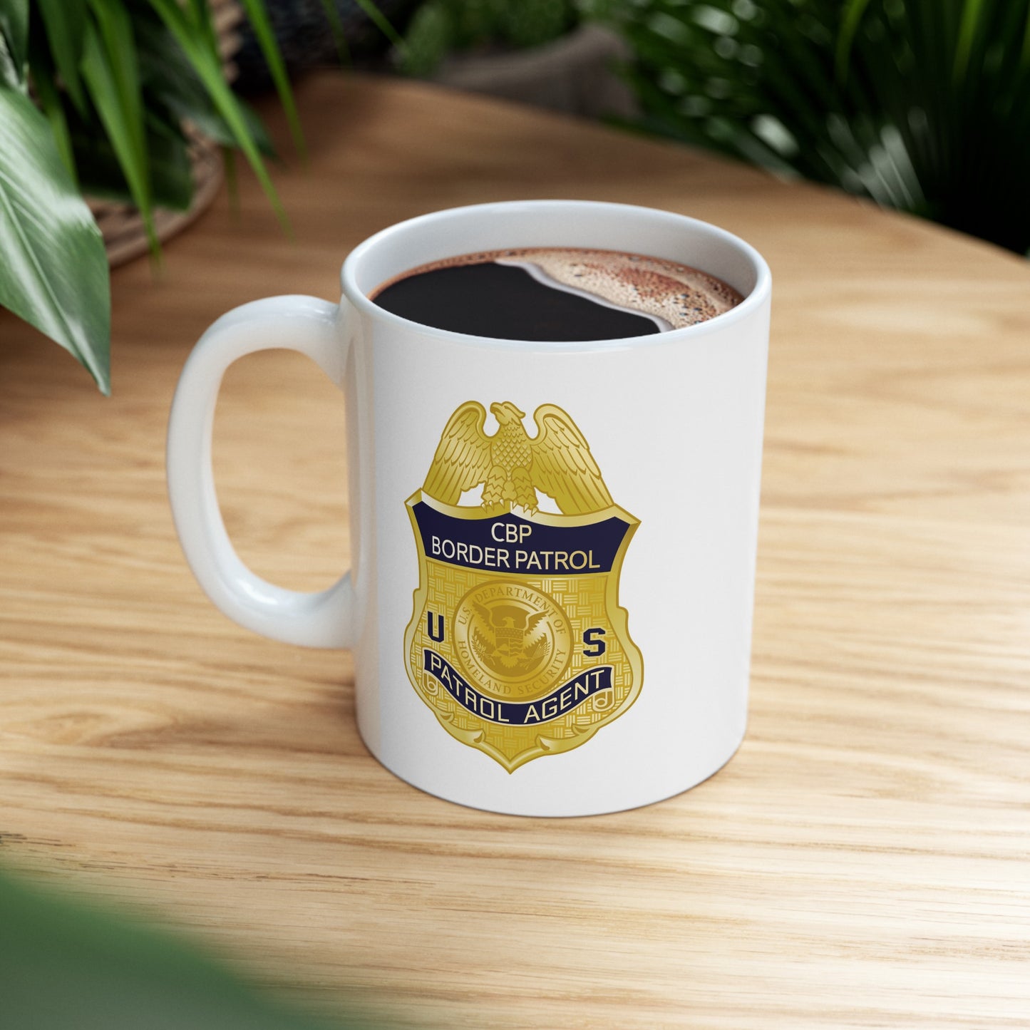 US CBP Patrol Agent Coffee Mug - Double Sided White Ceramic 11oz by TheGlassyLass.com