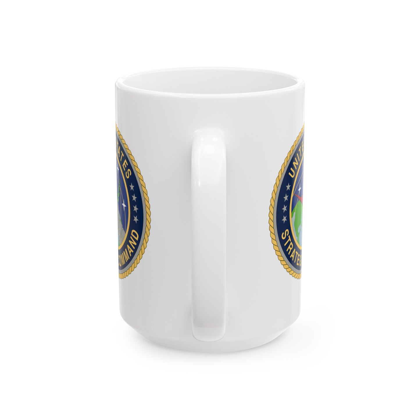 US Strategic Command Coffee Mug - Double Sided White Ceramic 15oz by TheGlassyLass.com