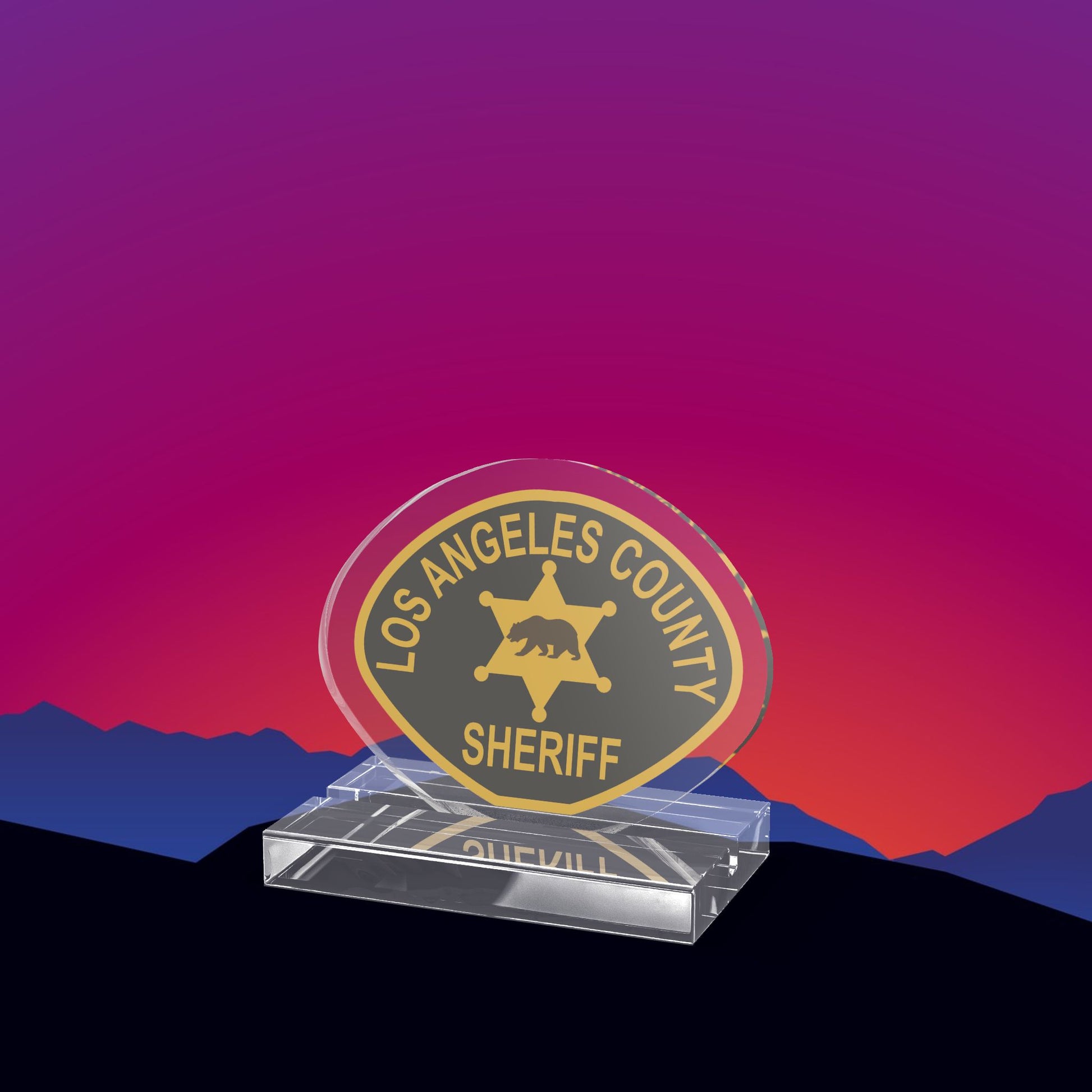 Los Angeles County Sheriff Acrylic Standee by TheGlassyLass.com
