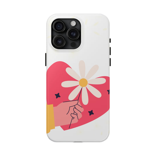 Open Heart: iPhone Tough Case Design - Wireless Charging - Superior Protection - Original Graphics by TheGlassyLass.com