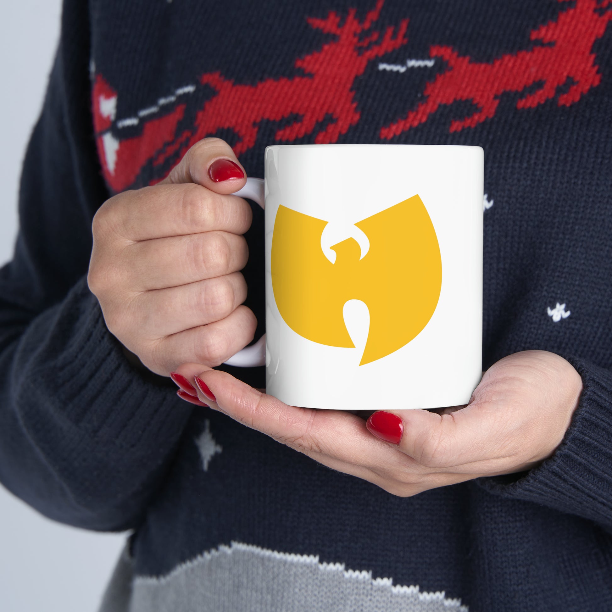 Wu-Tang Yellow Coffee Mug - Double Sided White Ceramic 11oz by TheGlassyLass.com