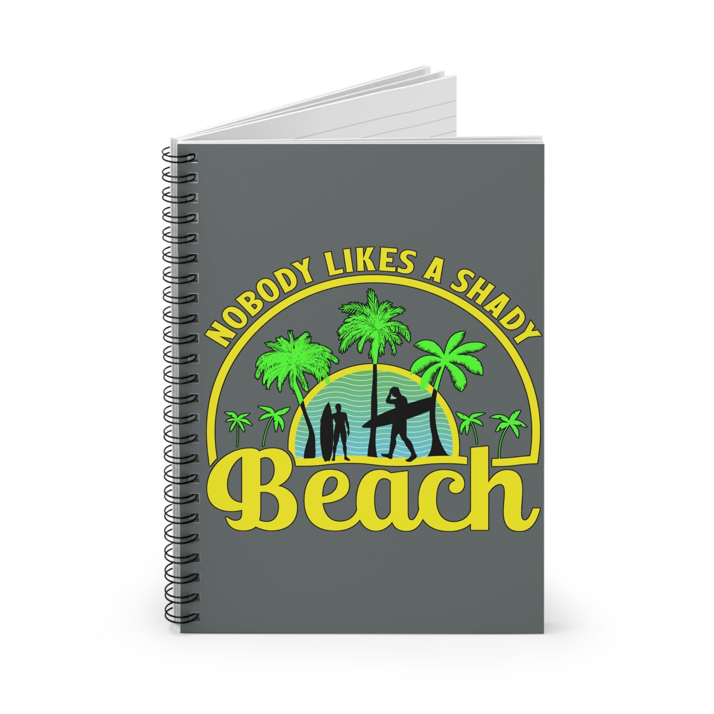 Shady Beach: Spiral Notebook - Log Books - Journals - Diaries - and More Custom Printed by TheGlassyLass.com