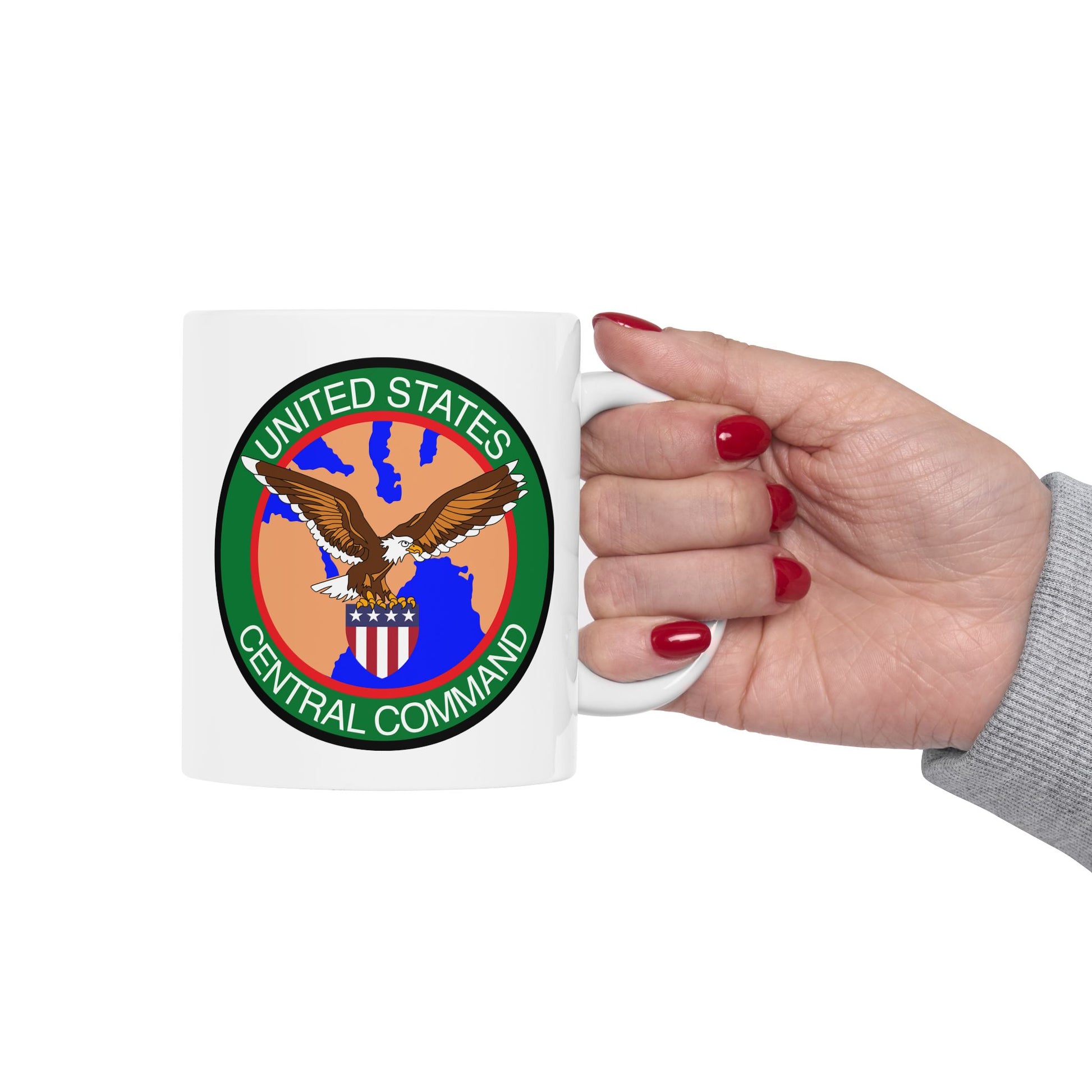 United States Central Command (CENTCOM) Coffee Mug - Double Sided White Ceramic 11oz by TheGlassyLass.com
