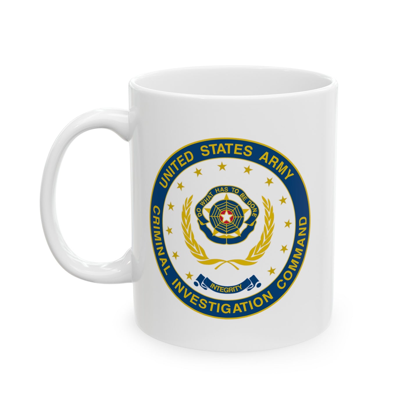 Army CIC Seal Coffee Mug - Double Sided White Ceramic 11oz by TheGlassyLass.com