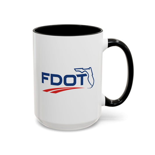 Florida Department of Transportation Coffee Mug - Double Sided Black Accent White Ceramic 15oz by TheGlassyLass.com
