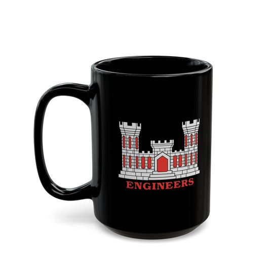 Double Sided Army Corps of Engineers Coffee Mug in Black by TheGlassyLass