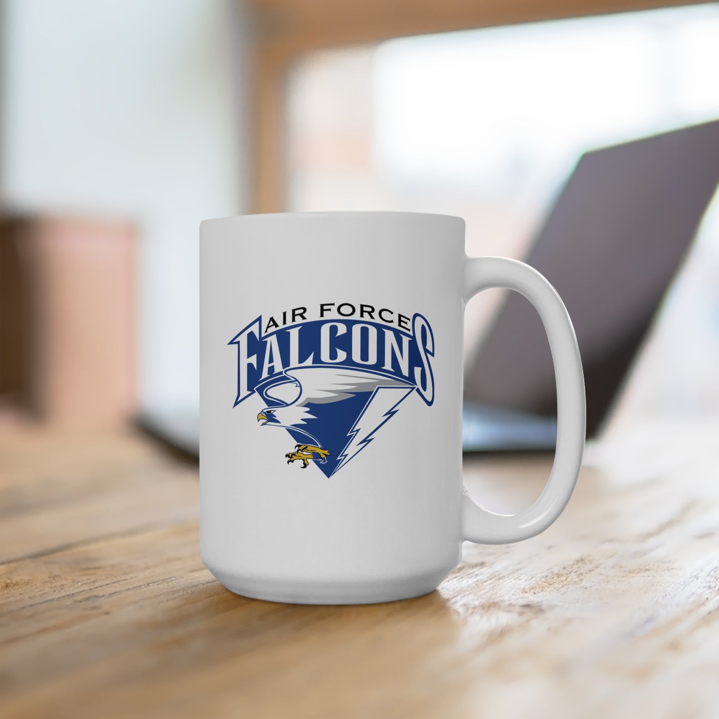 Air Force Falcons - Double Sided White Ceramic Coffee Mug 15oz by TheGlassyLass.com