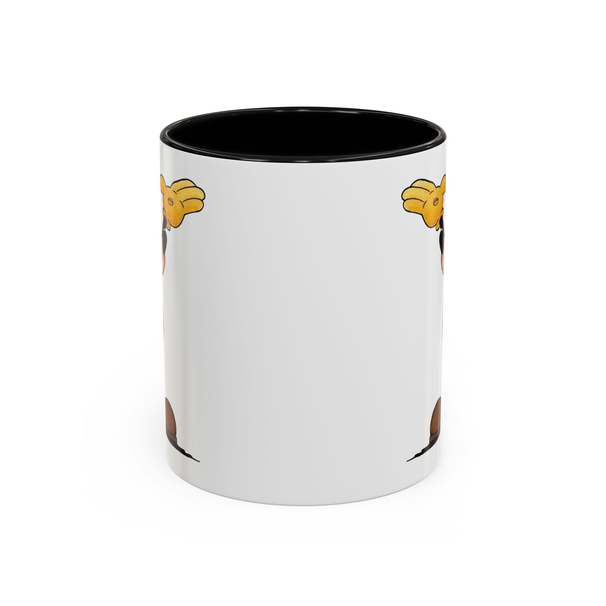 Original Mickey Mouse Coffee Mug - Double Sided Black Accent White Ceramic 11oz by TheGlassyLass.com