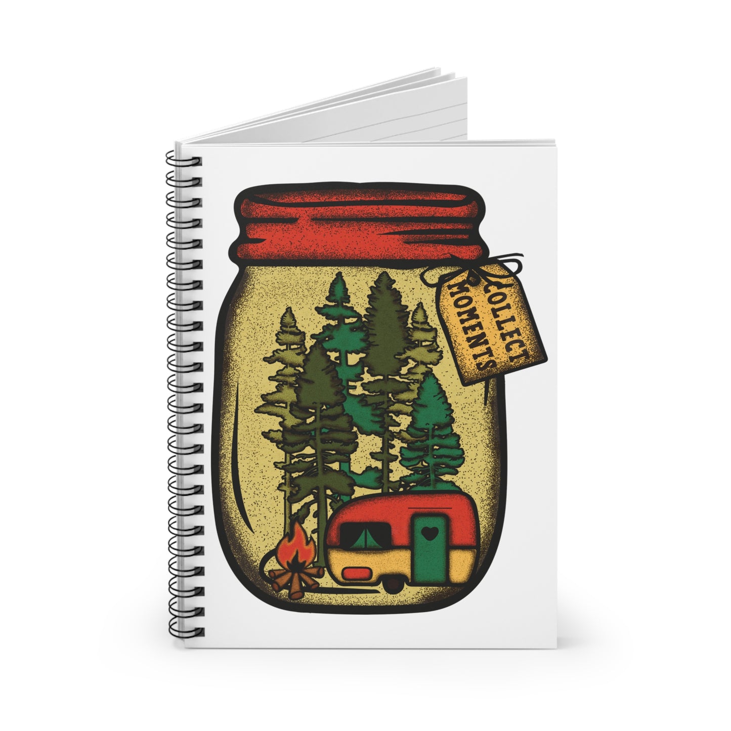 Camping Jar: Spiral Notebook - Log Books - Journals - Diaries - and More Custom Printed by TheGlassyLass