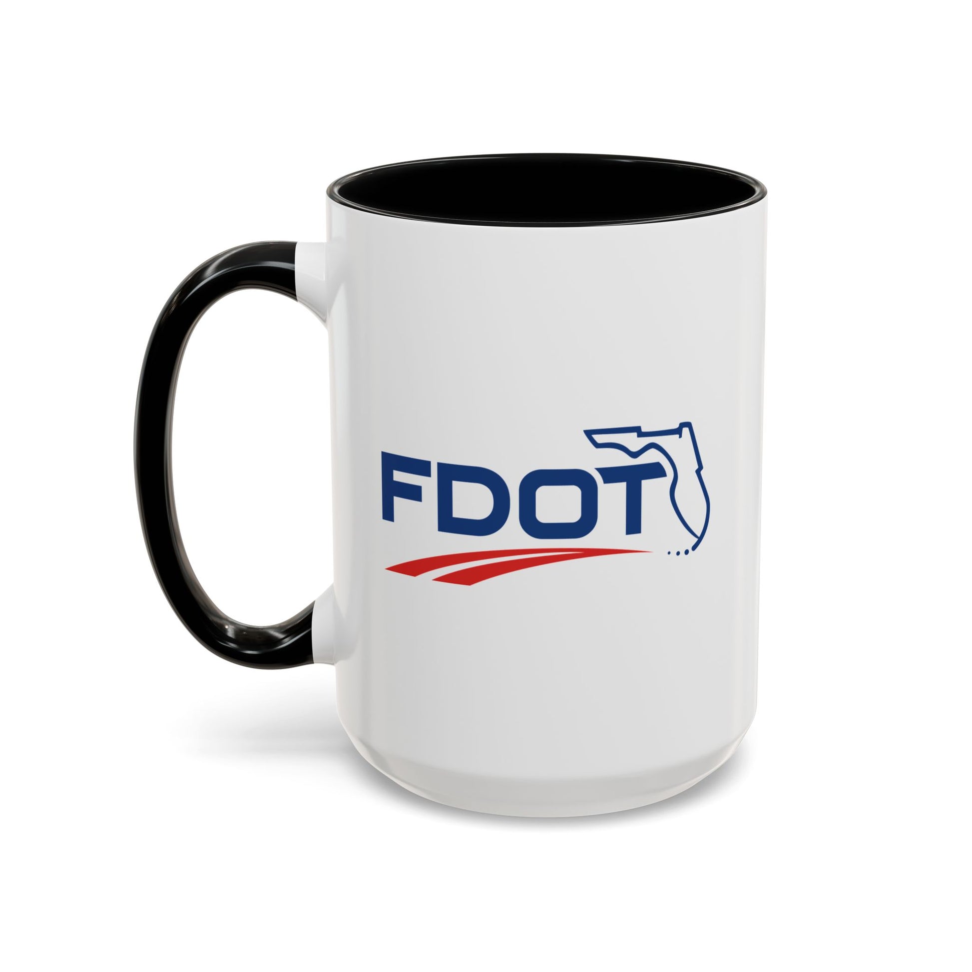 Florida Department of Transportation Coffee Mug - Double Sided Black Accent White Ceramic 15oz by TheGlassyLass.com