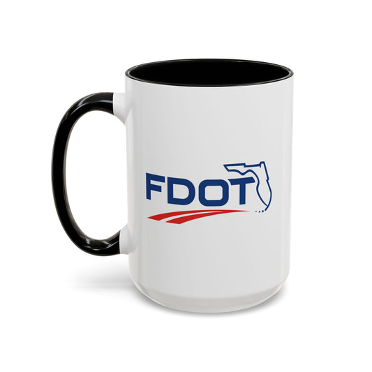 Florida Department of Transportation Coffee Mug - Double Sided Black Accent White Ceramic 15oz by TheGlassyLass.com