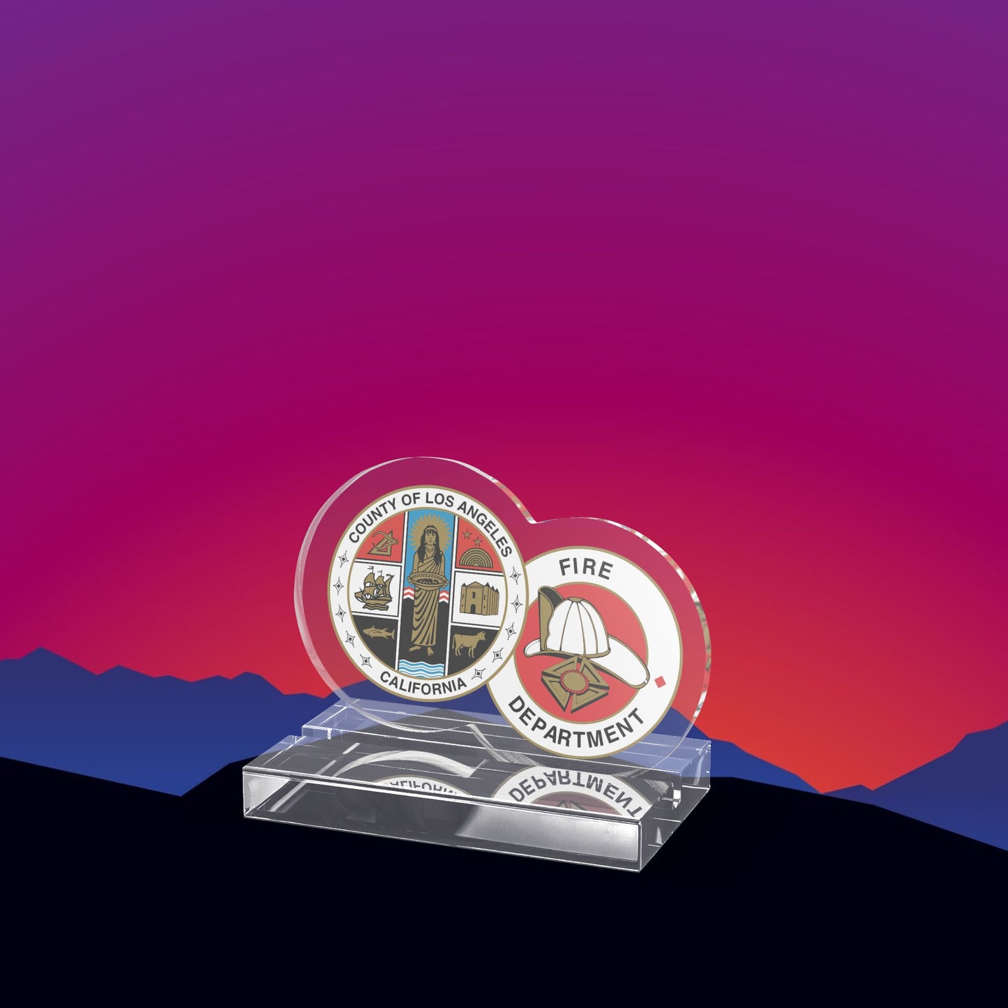 County of Los Angeles Fire Department Acrylic Standee by TheGlassyLass.com
