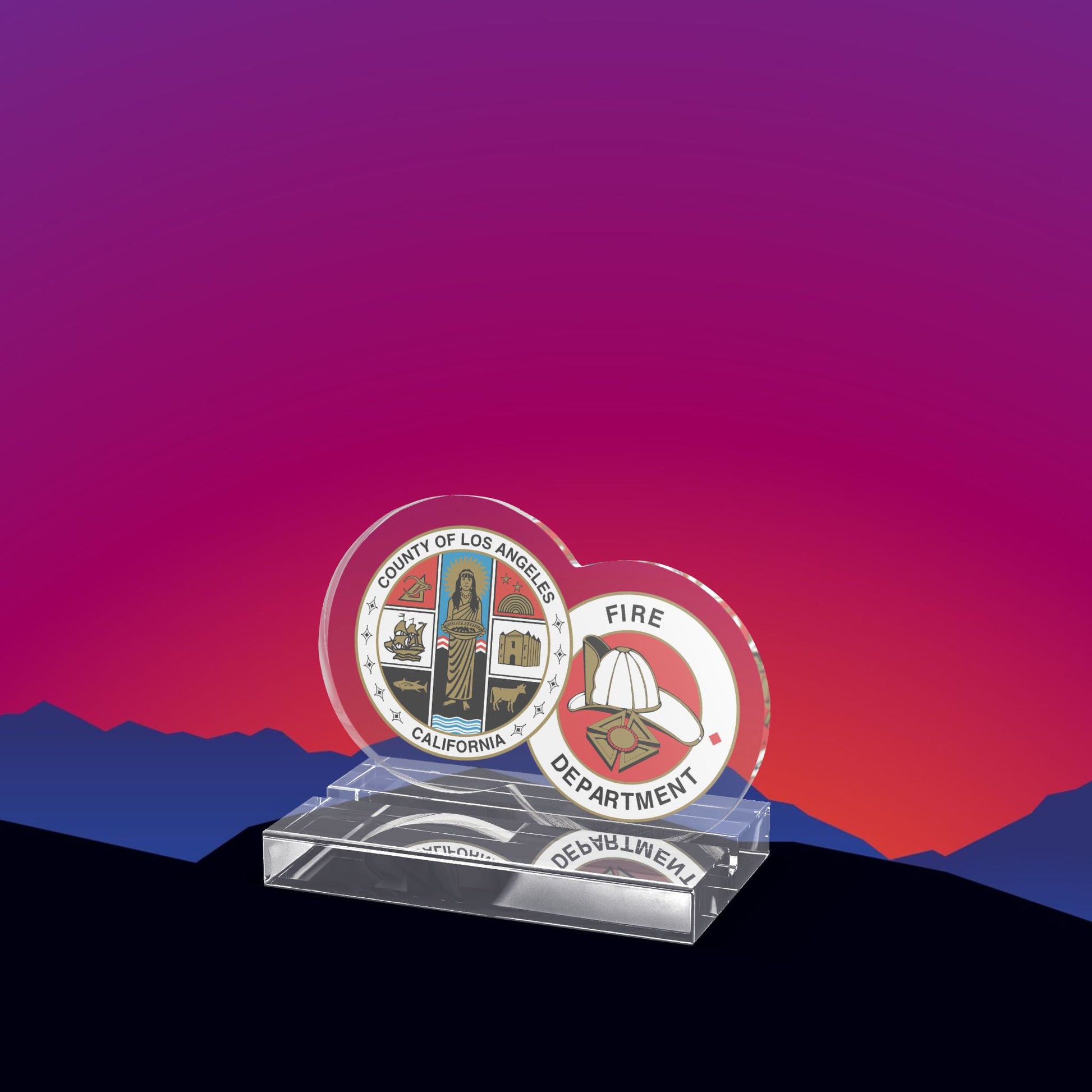 County of Los Angeles Fire Department Acrylic Standee by TheGlassyLass.com