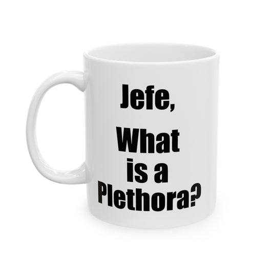 What is a Plethora Coffee Mug - Double Sided White Ceramic 11oz by TheGlassyLass.com