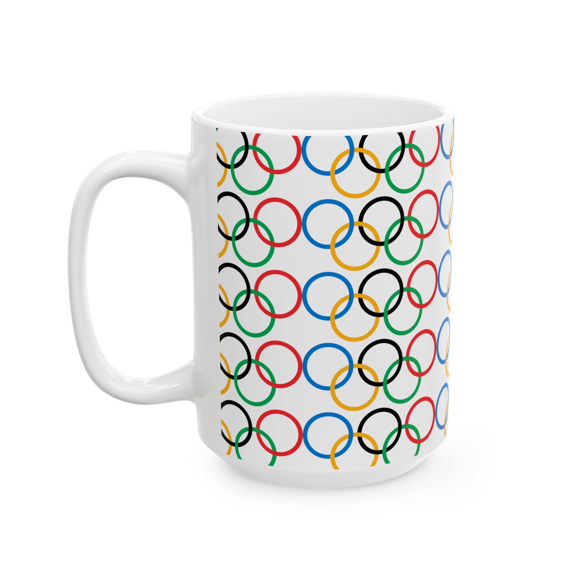 Olympic Fever Coffee Mug - Double Sided White Ceramic 15oz by TheGlassyLass.com