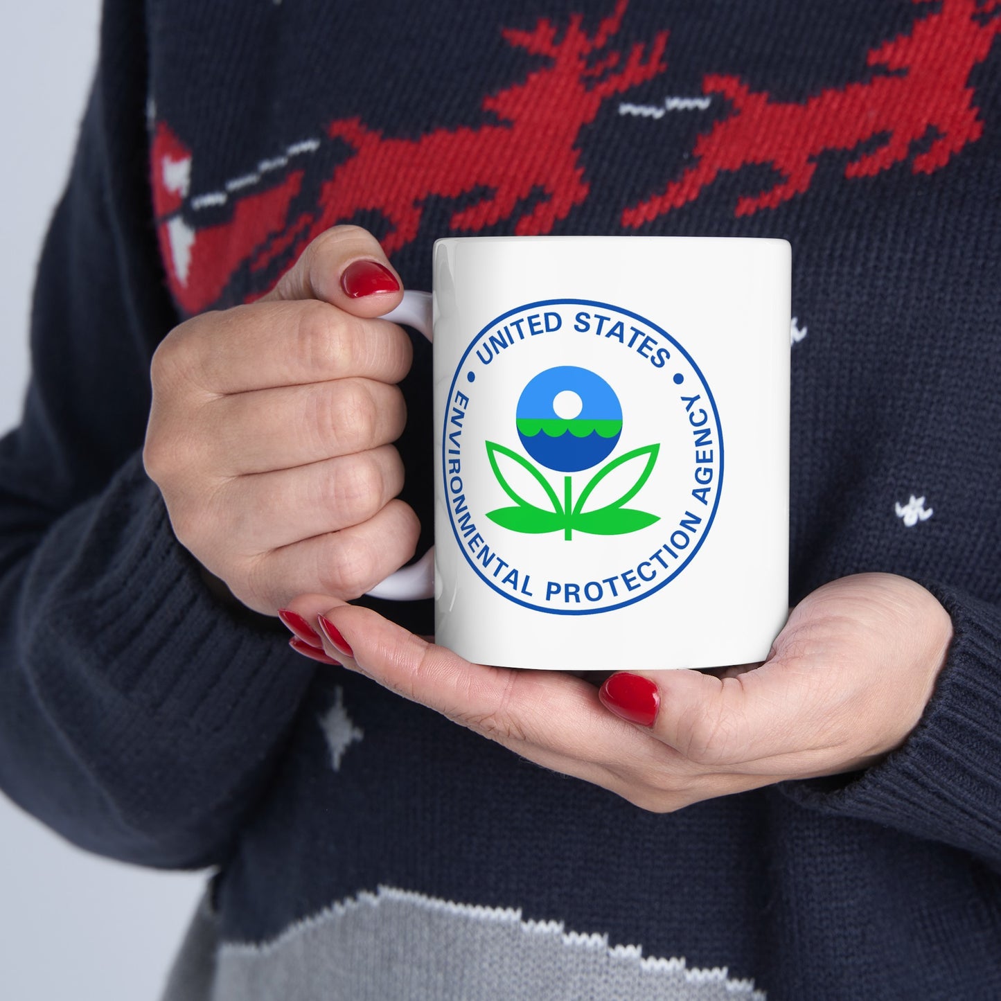 US EPA Coffee Mug - Double Sided White Ceramic 11oz by TheGlassyLass.com