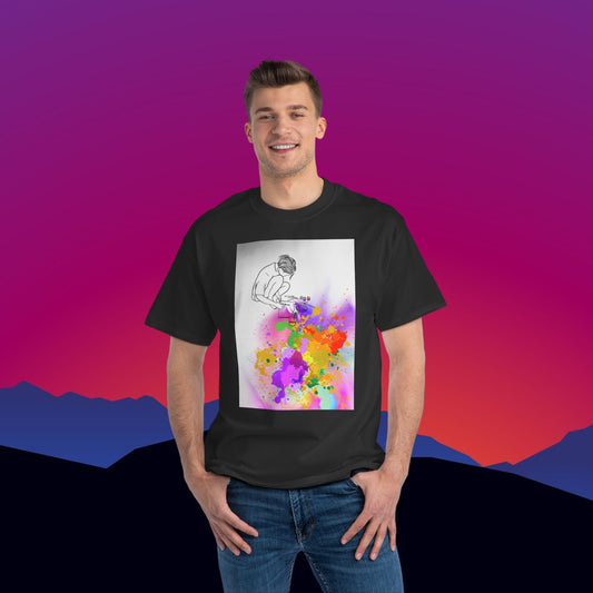 Technicolor Dreams T-Shirt: (Hanes Beefy-T 100% Preshrunk Cotton Custom Printed by TheGlassyLass.com