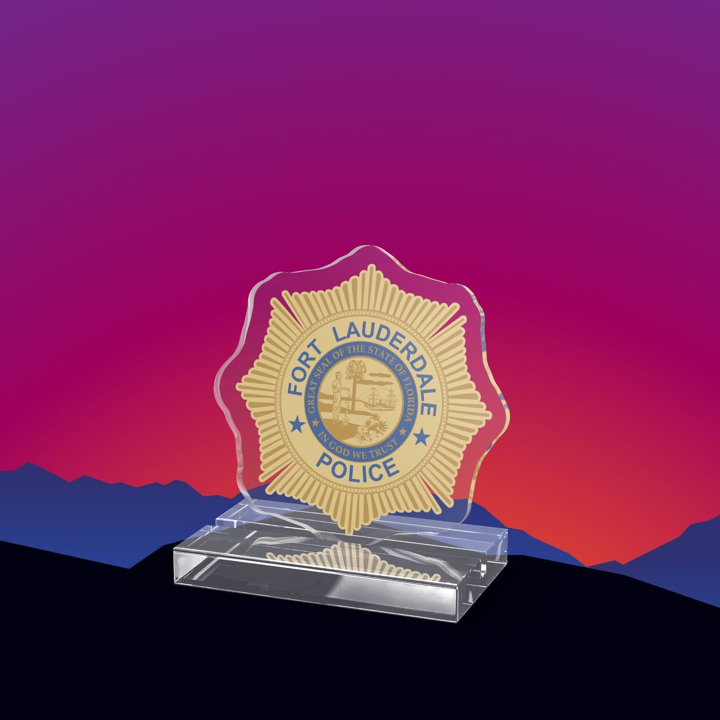 Fort Lauderdale Police Department Acrylic Standee by TheGlassyLass.com