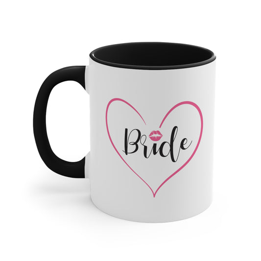 Bride Coffee Mug - Double Sided Black Accent Ceramic 11oz by TheGlassyLass.com