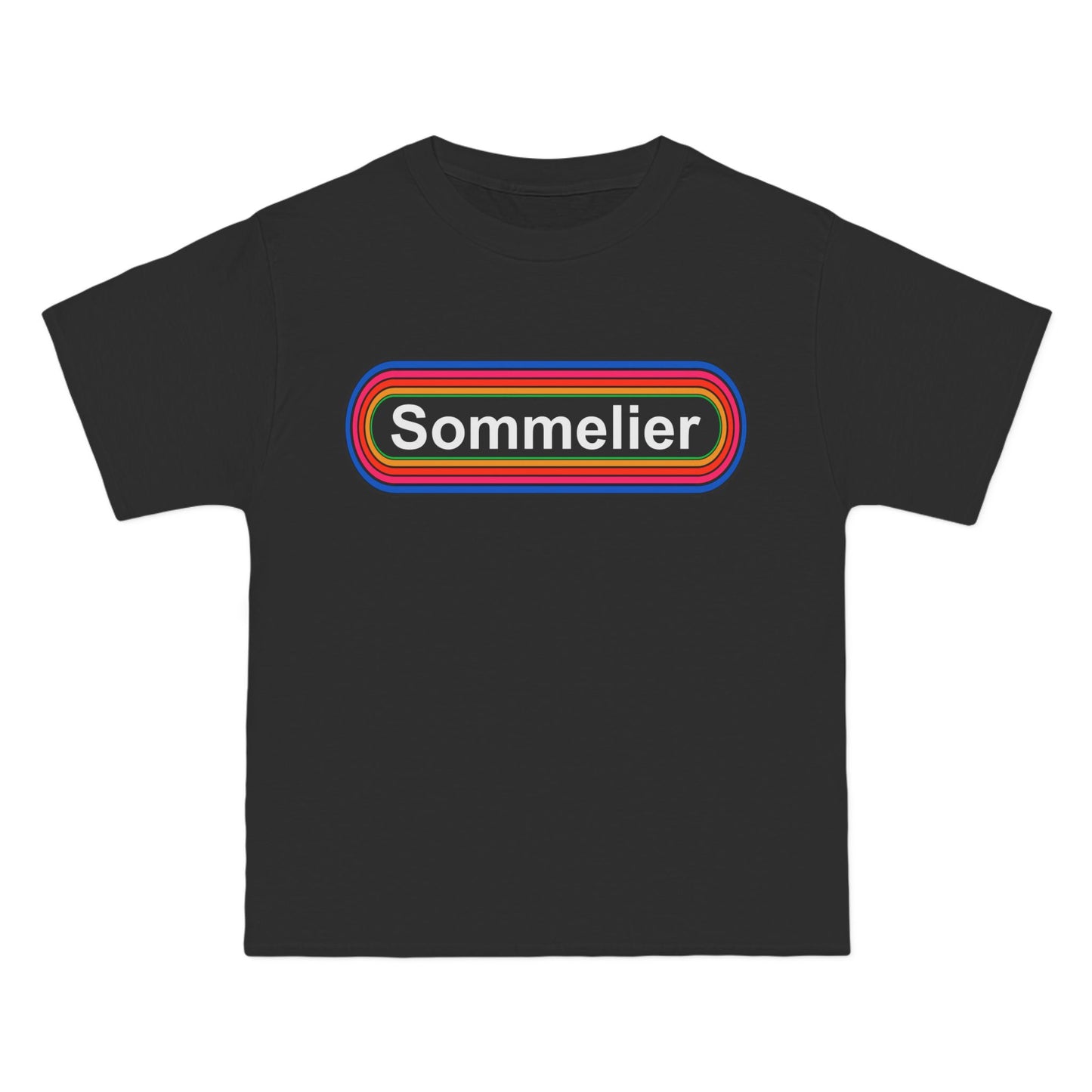 Sommelier Rainbow T-Shirt: (Hanes Beefy-T 100% Preshrunk Cotton Custom Printed by TheGlassyLass.com