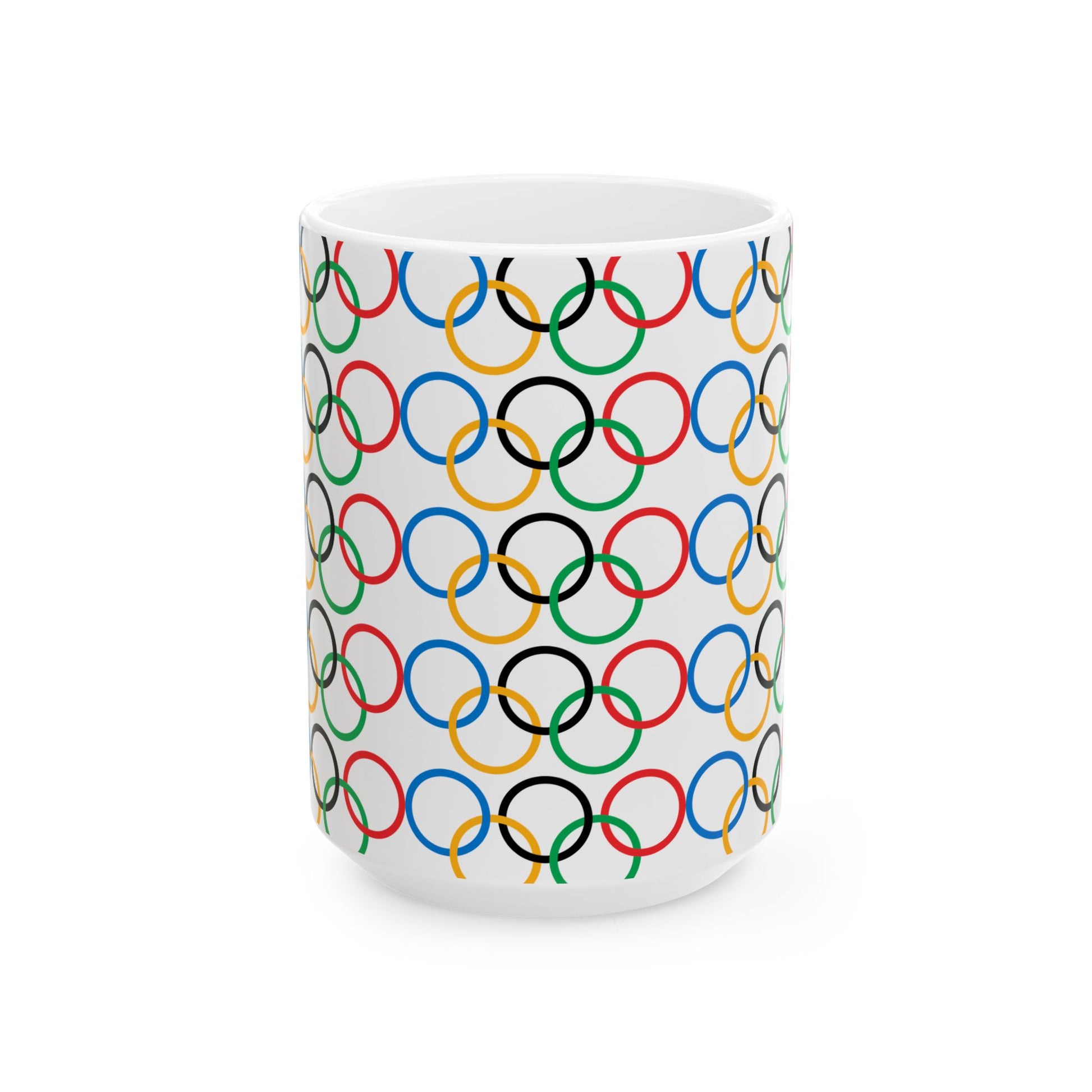 Olympic Fever Coffee Mug - Double Sided White Ceramic 15oz by TheGlassyLass.com