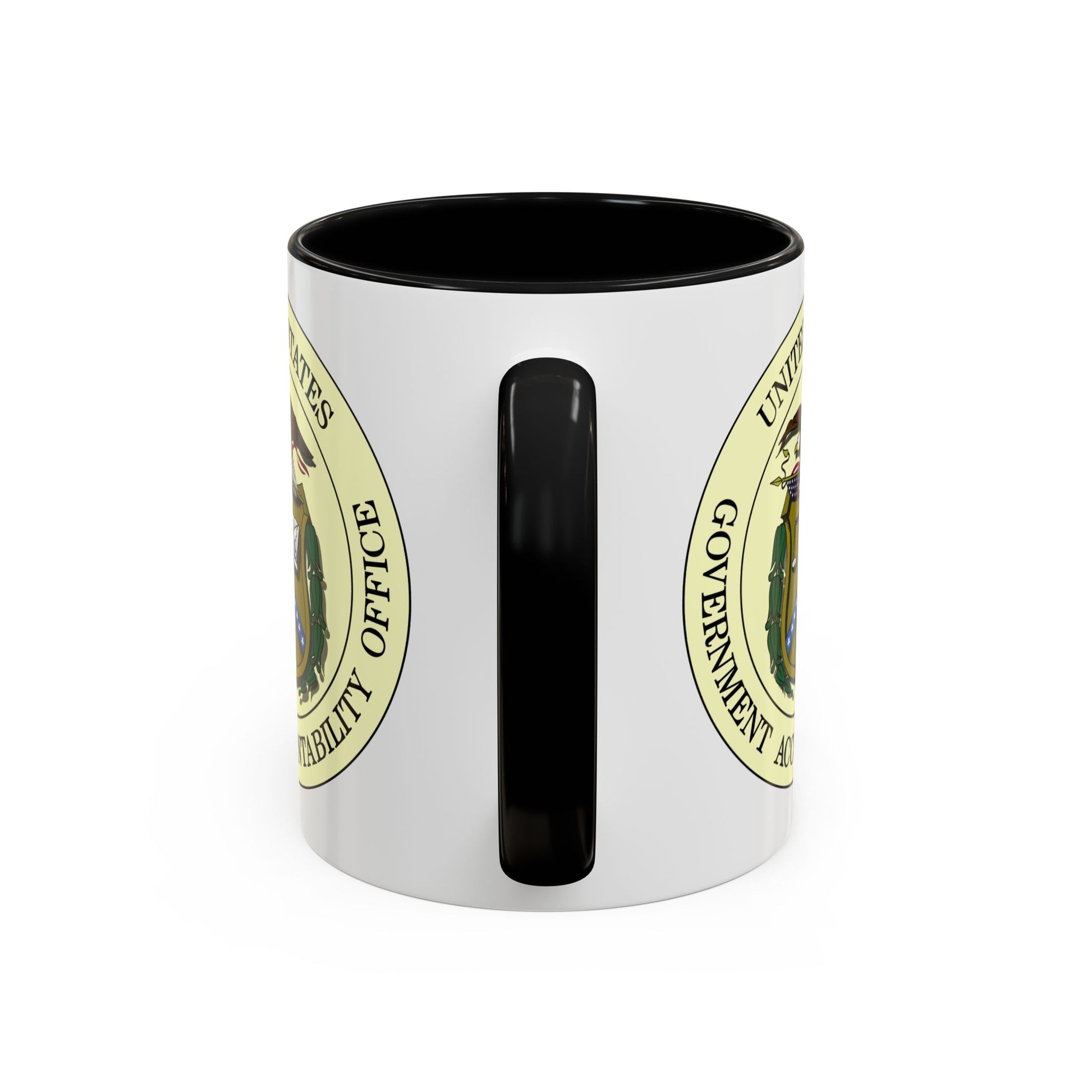 United States Government Accountability Office Seal Coffee Mug - Double Sided Print, Black Accent White Ceramic, 11oz by TheGlassyLass.com