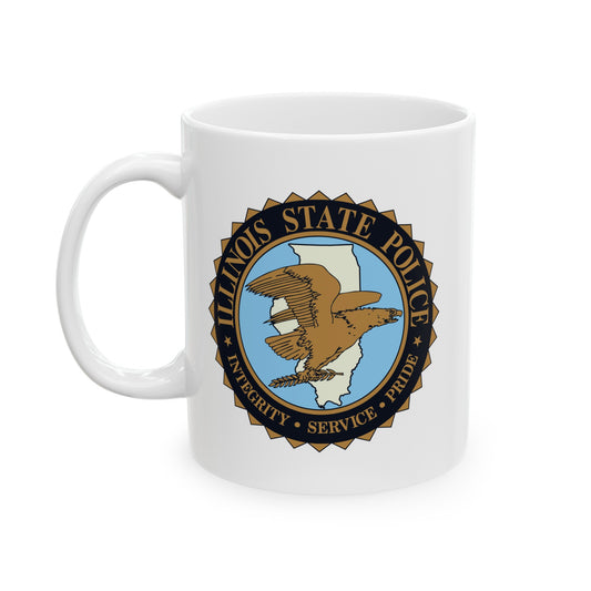 Illinois State Police Coffee Mug&nbsp; - Double Sided White Ceramic 11oz by TheGlassyLass.com