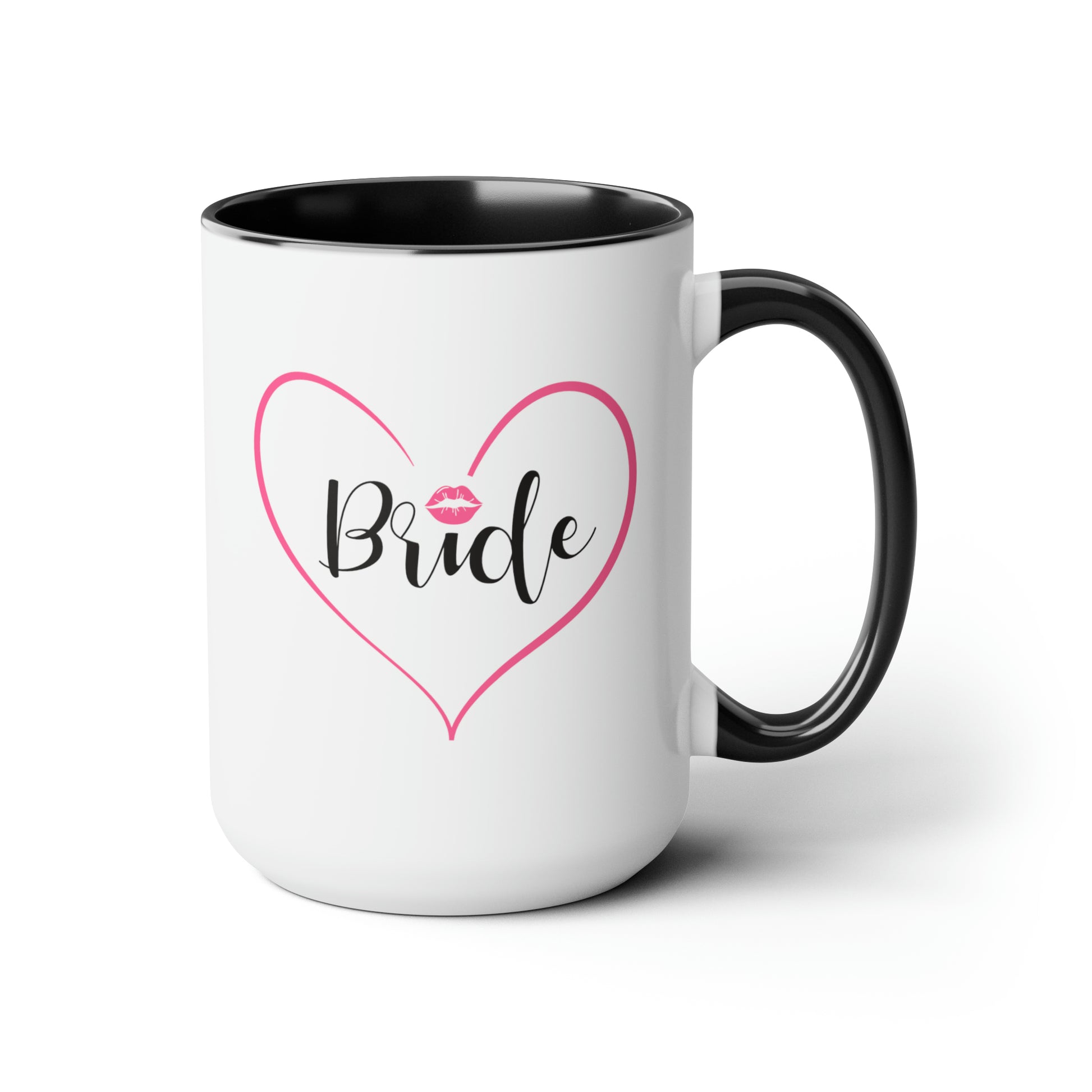 Bride Coffee Mug - Double Sided Black Accent Ceramic 15oz by TheGlassyLass.com