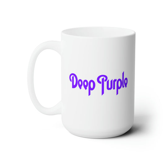 Deep Purple Coffee Mug - Double Sided White Ceramic 15oz by TheGlassyLass.com