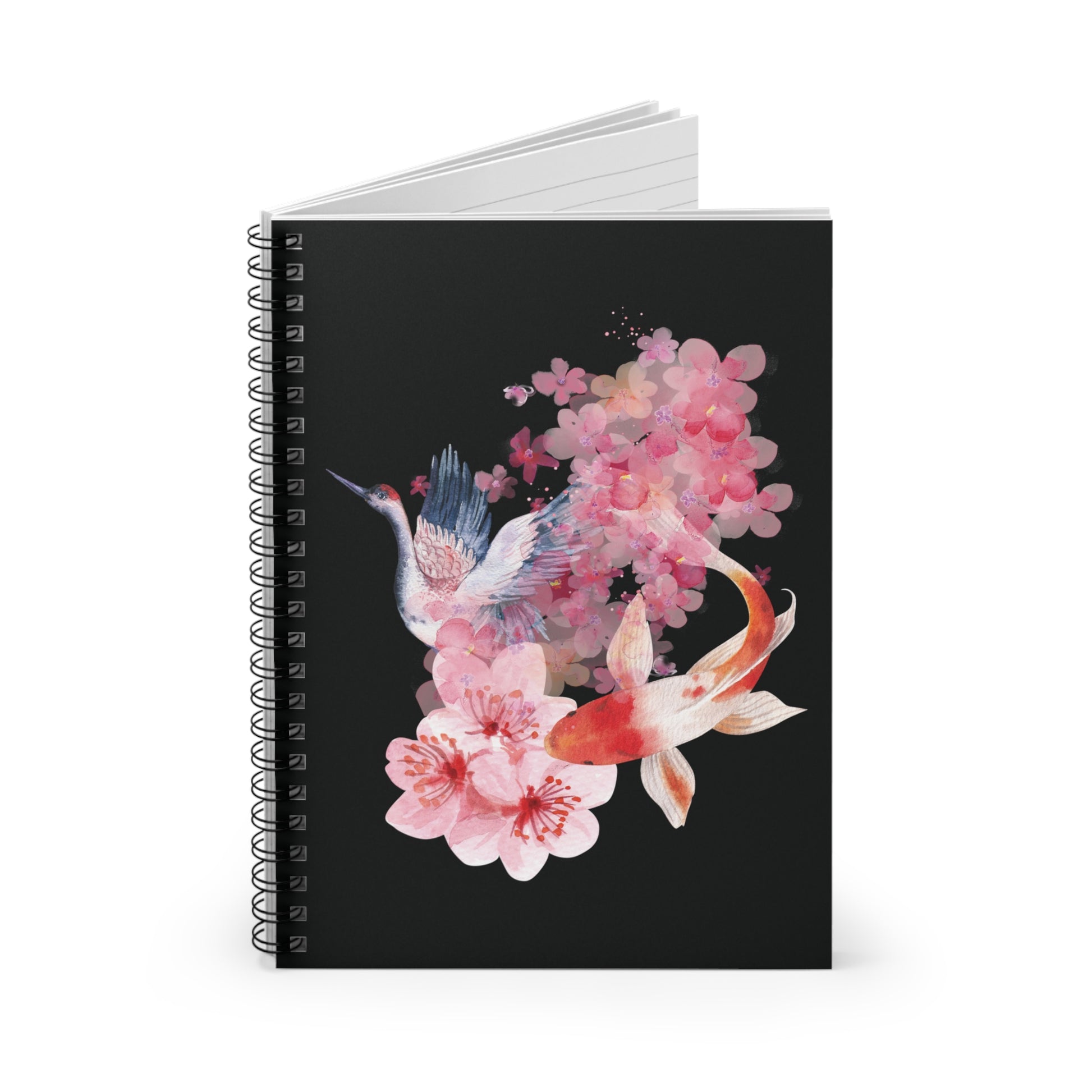 Don't Be Koi: Black Spiral Notebook - Log Books - Journals - Diaries - and More Custom Printed by TheGlassyLass