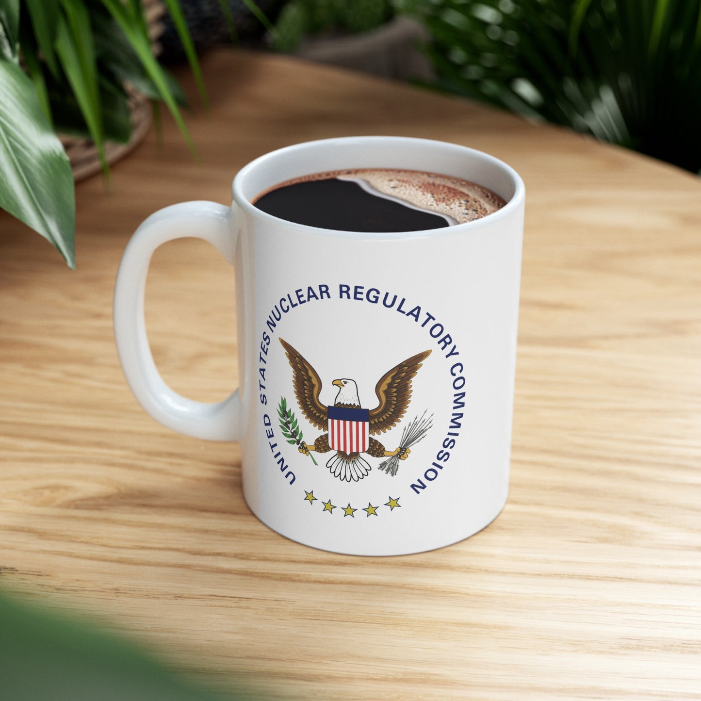 US NRC Coffee Mug - Double Sided White Ceramic 11oz by TheGlassyLass.com