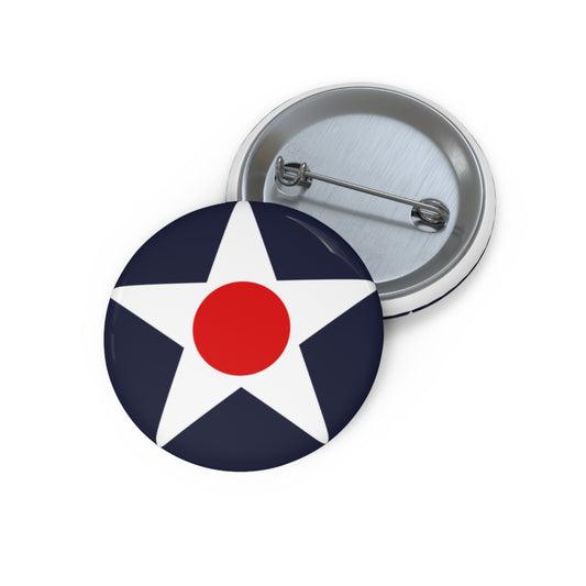 Army Air Corps Roundel Pin | 1.25" Military Aviation Button by -Jan (aka TheGlassyLass) at TheGlassyLass.com