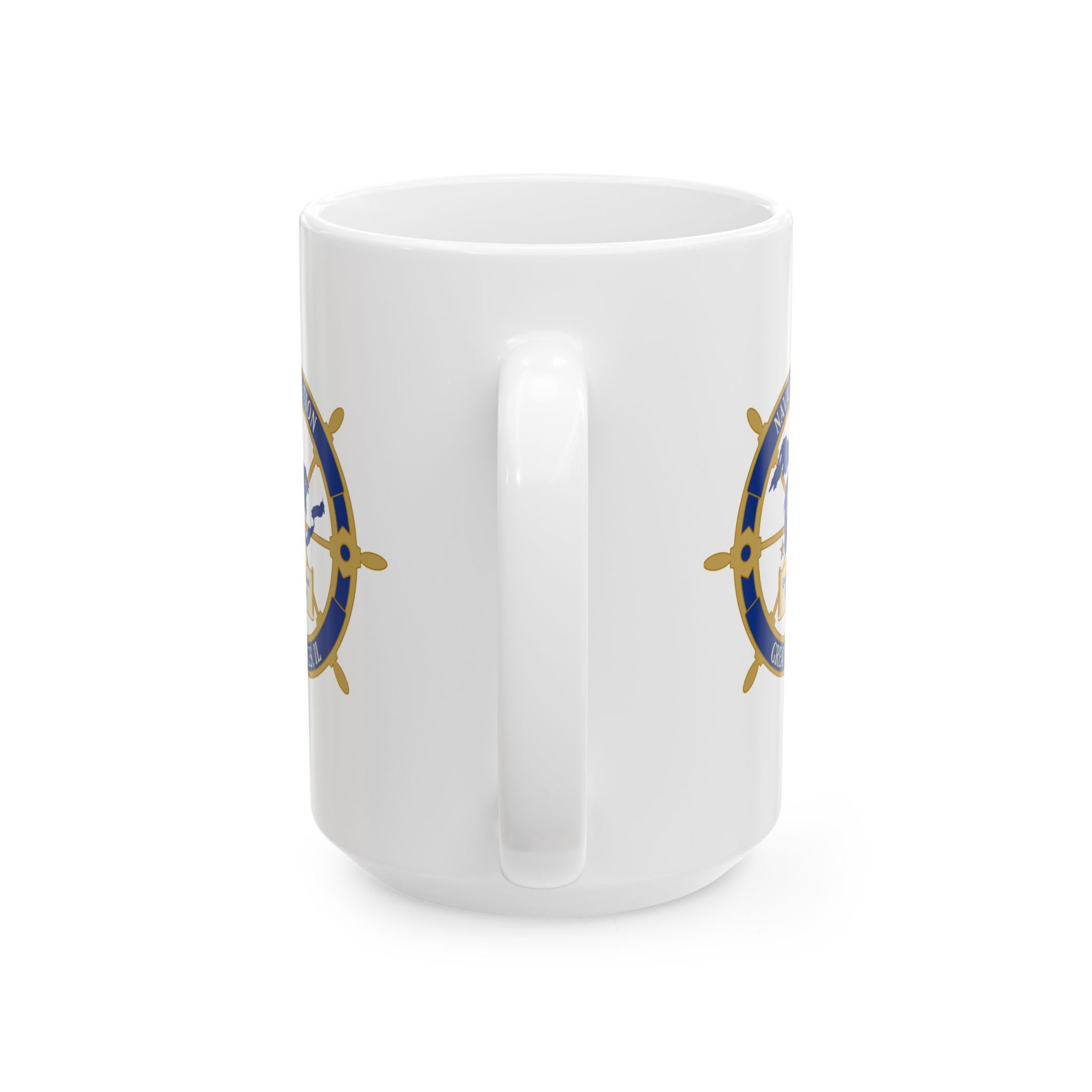 Naval Station Great Lakes Coffee Mug - Double Sided White Ceramic 15oz by TheGlassyLass.com