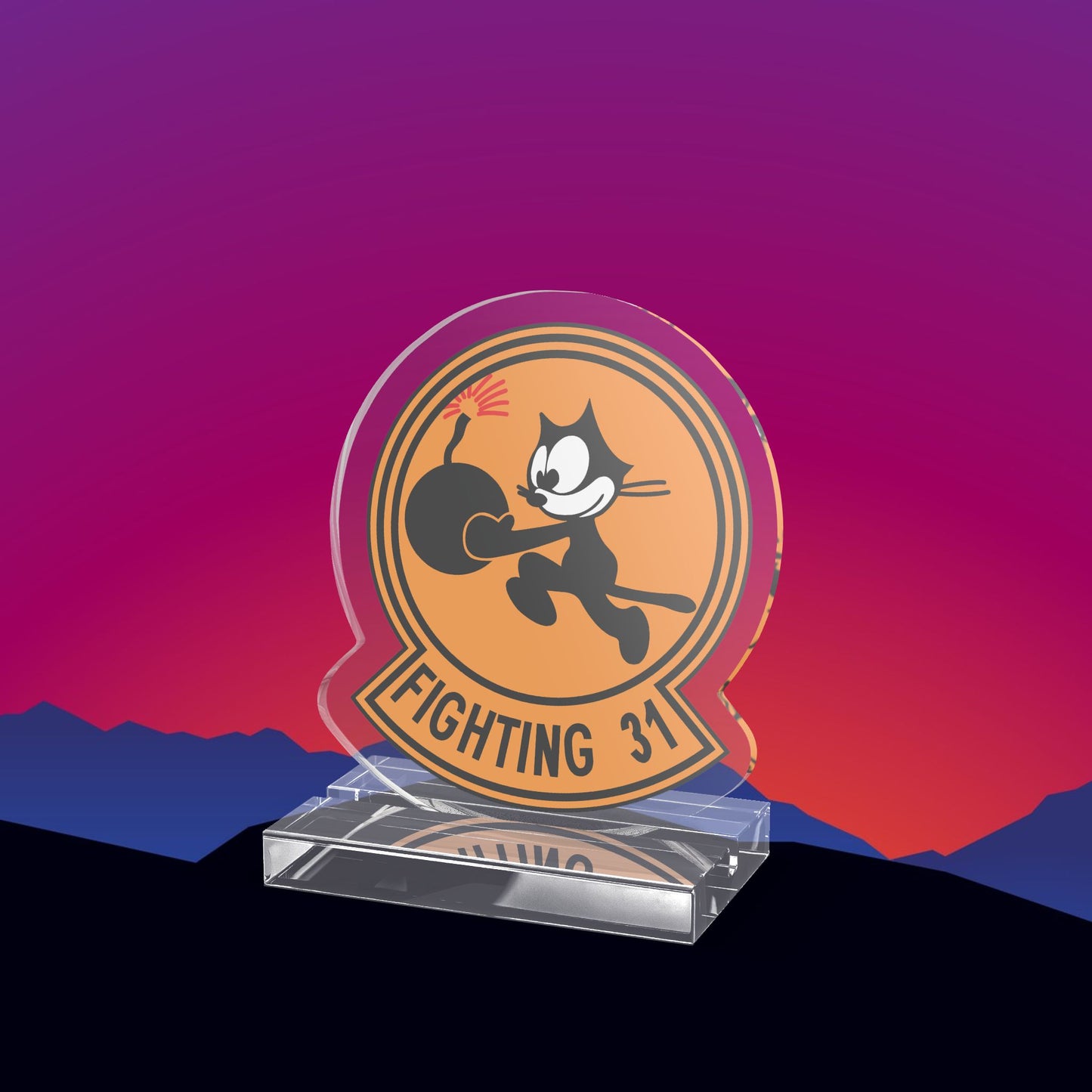 Navy Strike Fighter Squadron 31 (VFA-31 Tomcatters) Acrylic Standee by TheGlassyLass.com