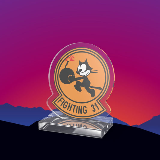 Navy Strike Fighter Squadron 31 (VFA-31 Tomcatters) Acrylic Standee by TheGlassyLass.com