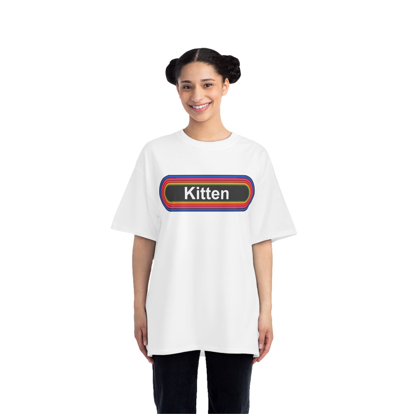 Kitten T-Shirt: (Hanes Beefy-T 100% Preshrunk Cotton Custom Printed by TheGlassyLass.com