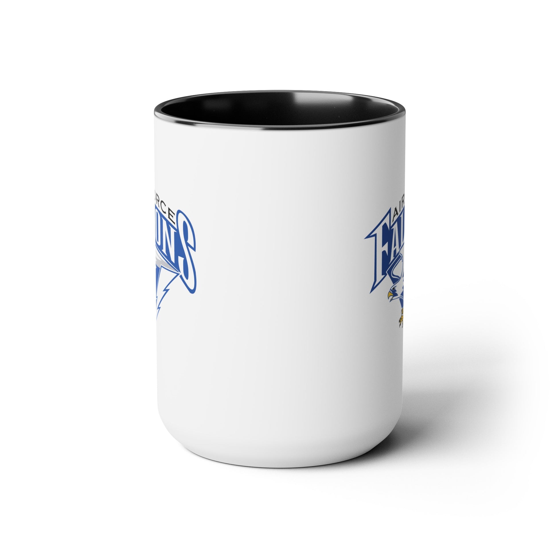 Air Force Falcons - Double Sided Black Accent White Ceramic Coffee Mug 15oz by TheGlassyLass.com