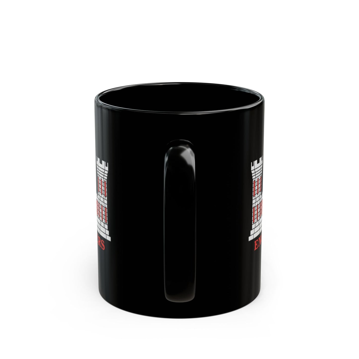 Double Sided Army Corps of Engineers Coffee Mug in Black by TheGlassyLass