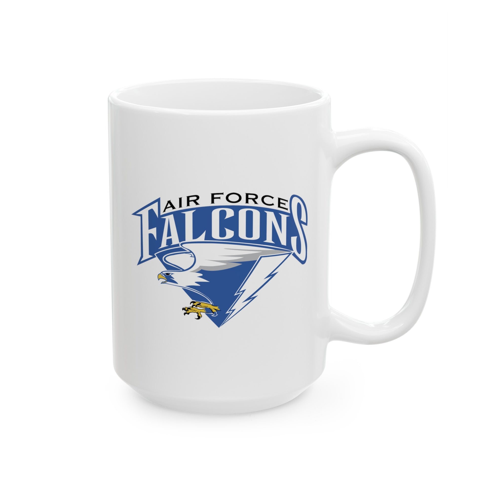 Air Force Falcons - Double Sided White Ceramic Coffee Mug 15oz by TheGlassyLass.com